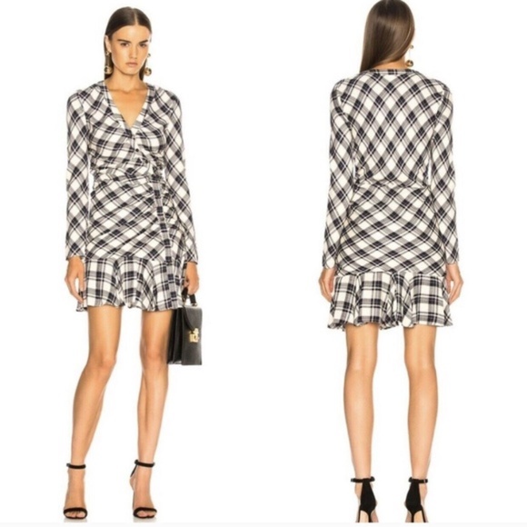 Veronica Beard Dresses & Skirts - Veronica Beard Rowe Plaid Long Sleeve Dress 6